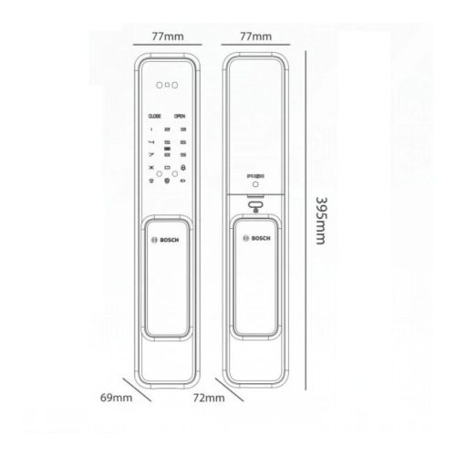 Khóa cửa thông minh Bosch EL600VF EU Gold 5 Kích thước khóa cửa thông minh Bosch EL600VF EU Gold