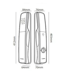 Kích thước khóa cửa thông minh Bosch EL800A EU Gray