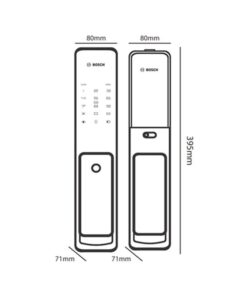 Kích thước khóa cửa thông minh Bosch FU750 EU Gray