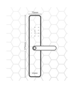 Kích thước khóa cửa vân tay Bosch ID40 EU Gray