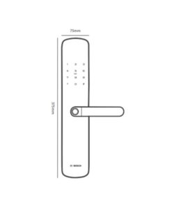 Kích thước khóa cửa vân tay Bosch ID60 EU Gray