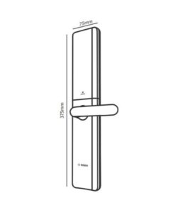 Kích thước khóa cửa vân tay Bosch ID80 EU Gray