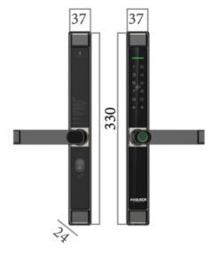Kích thước khóa thông minh Avolock AN-394-B