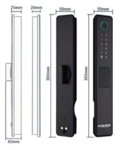 Kích thước khóa thông minh Avolock AN-396-B