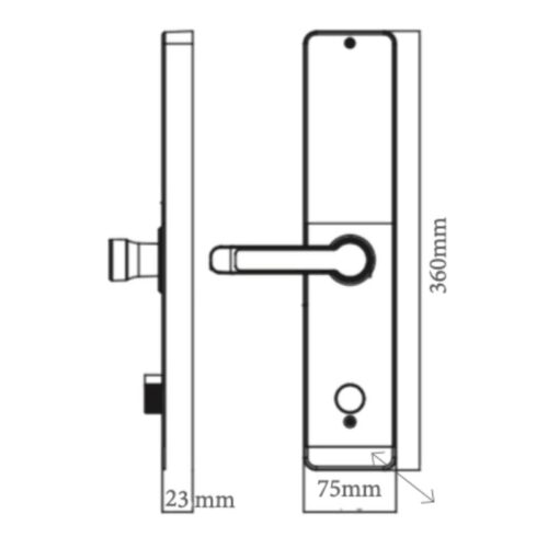 Kích thước khóa thông minh Avolock AV-68-B