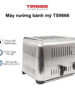 Kích thước lò nướng điện (kẹp nhảy 4 lát) Tiross TS9666