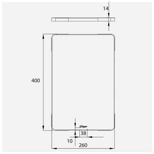 Kích thước thớt inox Kluger KCB-121FB