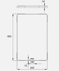 Kích thước thớt inox Kluger KCB-121FS