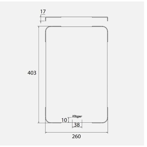 Kích thước thớt inox Kluger KCB-122FS