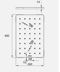 Kích thước thớt inox Kluger KCB-131FS