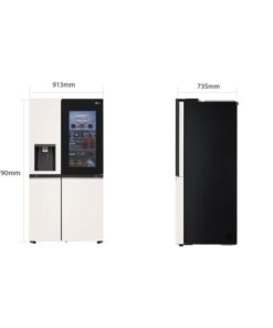 Kích thước tủ lạnh LG Inverter 635L GR-X257BG ALBPEVN