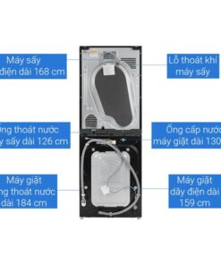 Mặt sau tháp giặt sấy LG WT1410NHE ABBPEVN