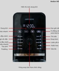 Các phím chức năng máy làm sữa hạt Medion MD 11966
