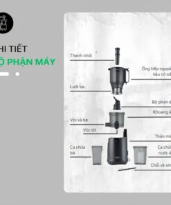 Chi tiết máy ép chậm CASO SJW 600 XL