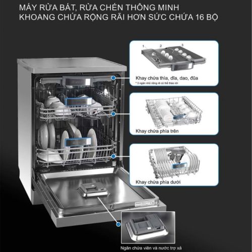 Máy rửa bát độc lập Spelier SP 16DWKT/G 10 Khay máy rửa bát độc lập Spelier SP 16DWKT/G