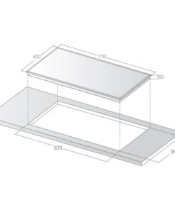 Kích thước bếp điện từ đôi Lorca TA 1006EC PLus