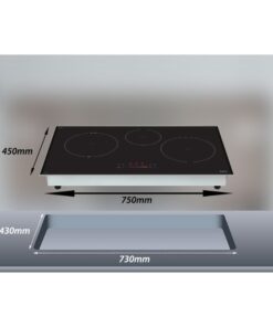 Kích thước bếp từ Lorca 3 vùng nấu LCI 309 PLus lắp âm