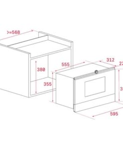 Kích thước lò vi sóng kết hợp nướng Teka MAESTRO ML 8220 BIS L BK 112030001