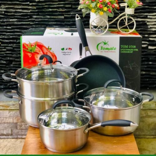Bộ nồi Inox Tomate TOM 0708 5 anh bo noi inox tomate tom 0708