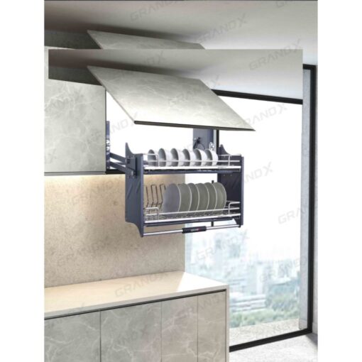 Ảnh giá bát đĩa nâng hạ nan Oval SUS304 Grandx XL.80M2