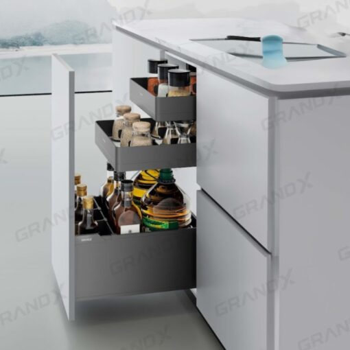 Ảnh giá gia vị 3 tầng độc lập Grandx Titanium XS.40MT