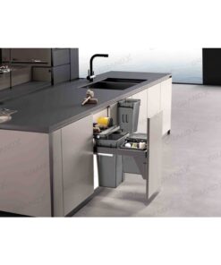 Ảnh thùng rác đôi cánh kéo âm tủ GrandX XW.D40