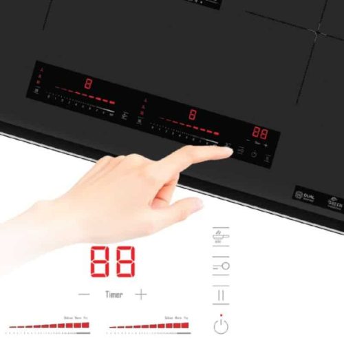 Bảng điều khiển bếp từ đôi Tomate TOM 02I‐G5 pro lắp âm