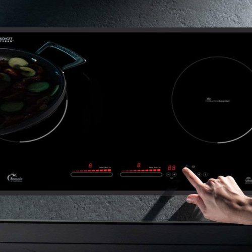 Bảng điều khiển bếp từ đôi Tomate TOM 02I‐G8 lắp âm