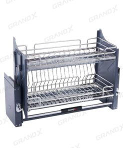 Giá bát đĩa nâng hạ nan Oval SUS304 Grandx XL.80M2