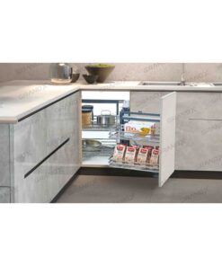 Kệ góc liên hoàn nan dẹt Inox GrandX XMC.45S LEFT
