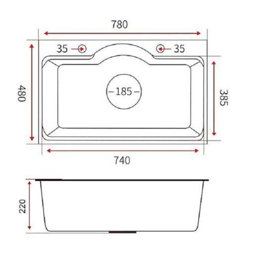 Chậu rửa bát Henry HR-C7848IH Semicicle - Ảnh 3