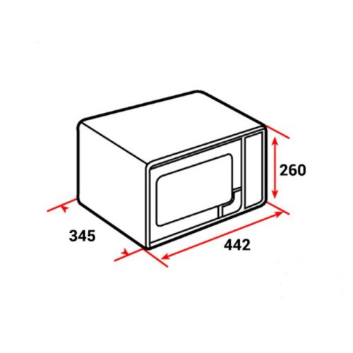 Lò vi sóng Bosch FEL023MS2 độc lập 7 Kích thước lò vi sóng Bosch FEL023MS2 độc lập