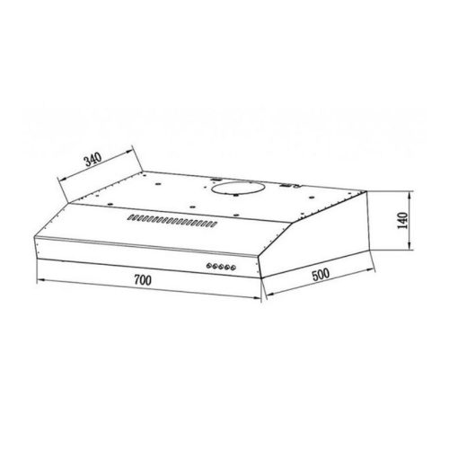 Máy hút mùi âm tủ Tomate TOM 1201B 7 kich thuoc may hut mui am tu tomate tom 1201b