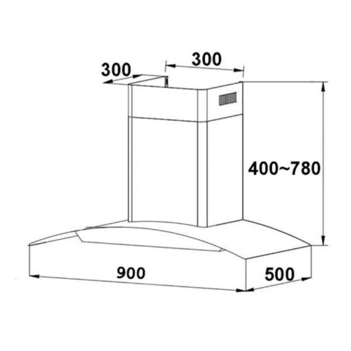 Máy hút mùi áp tường Faster FS 3588-90TS - Ảnh 2
