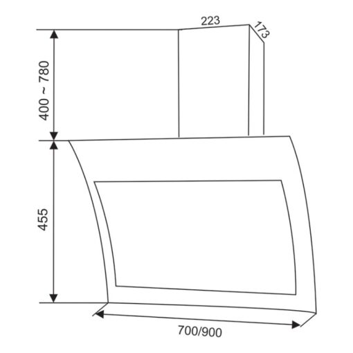 Máy hút mùi áp tường Faster FS 3689WN/BN-70 - Ảnh 2