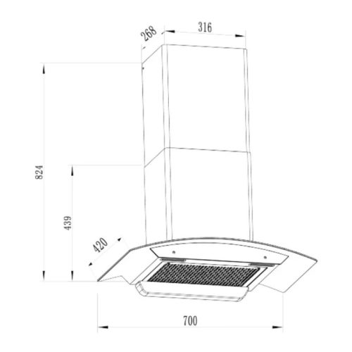 kich thuoc may hut mui ap tuong faster fs ch750b