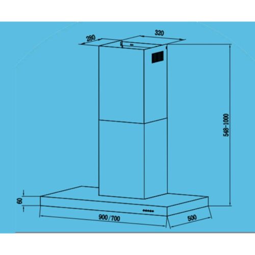 kich thuoc may hut mui ap tuong tomate tom 3020‐90