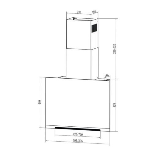 Máy hút mùi áp tường tuần hoàn Faster FS 1770 - Ảnh 2