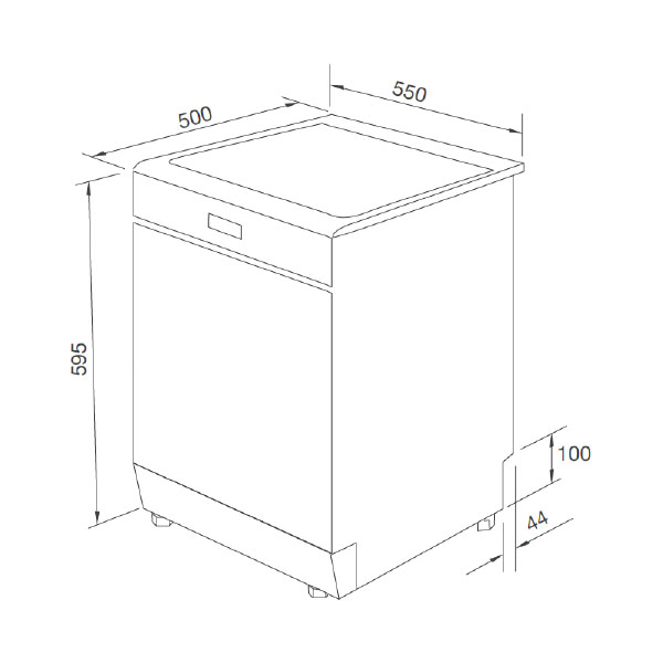 Máy rửa bát độc lập Tomate TOM 4301‐W08 5 Máy rửa bát độc lập Tomate TOM 4301‐W08 - Ảnh 3