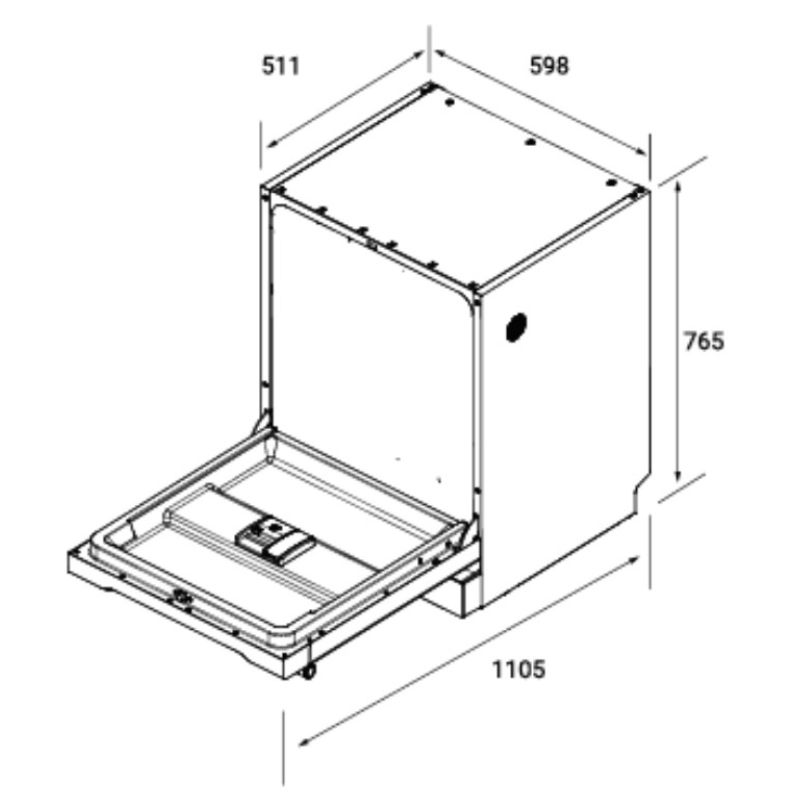 Máy rửa bát độc lập Tomate TOM 7605‐W16F 6 Máy rửa bát độc lập Tomate TOM 7605‐W16F - Ảnh 4