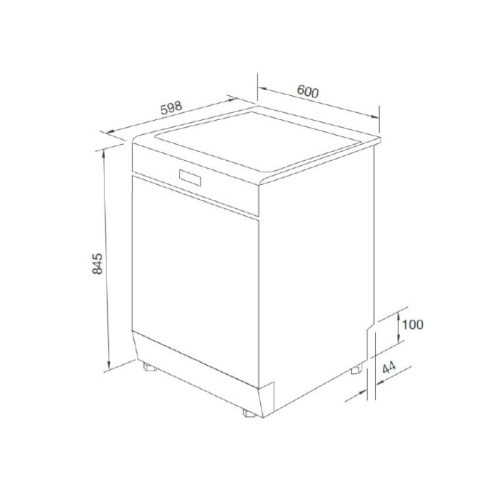 Máy rửa bát độc lập Tomate TOM 4304‐W15 7 kich thuoc may rua bat tomate tom 4304‐w15