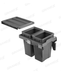 Thùng rác đôi cánh kéo âm tủ GrandX XW.D40
