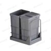 Thùng rác đôi cỡ lớn lắp âm tủ cánh kéo GrandX XW.D40M