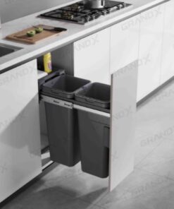 Thùng rác đôi gắn cánh kéo âm tủ GrandX XW.D30M