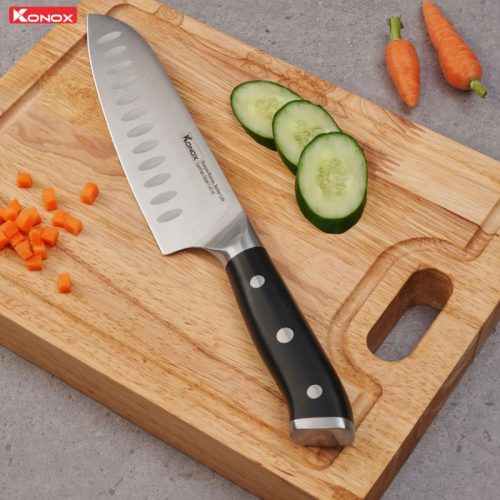 Ảnh dao đa năng thép Đức Konox Emmitt Series 7″ Santoku
