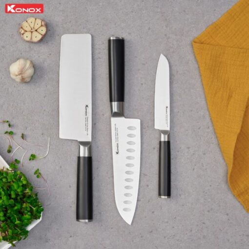 Hình ảnh bộ dao làm bếp 3 món Konox Alder Set