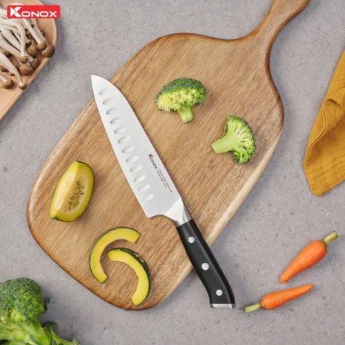 Hình ảnh dao đa năng thép Đức Konox Emmitt Series 7″ Santoku