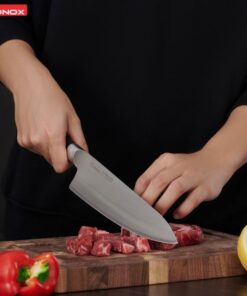Hình ảnh dao đầu bếp thép Nhật Konox Damascus Eiko Series 8″ Chef Knife