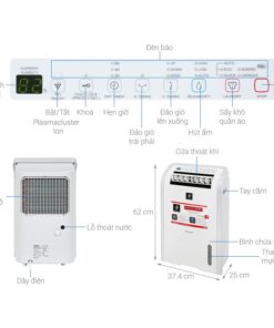 Kích thước máy hút ẩm Sharp DW-D20A-W