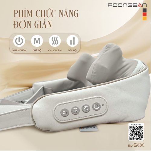Máy massage cầm tay Poongsan N18 6 anh may massage cam tay poongsan n18